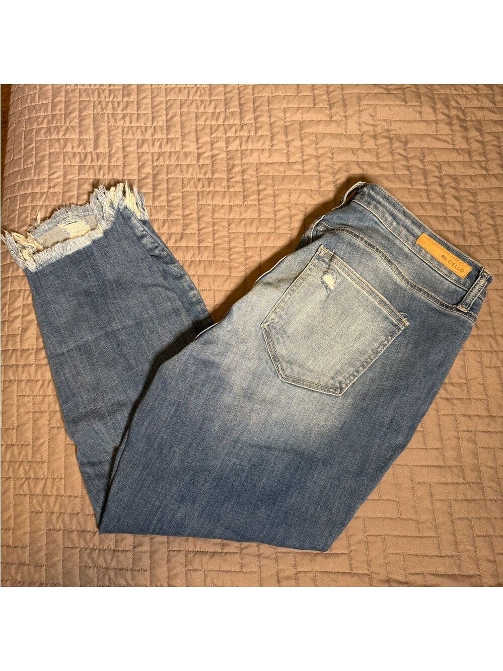 Chic Soul Blue Distressed Jeans Women Size 14
